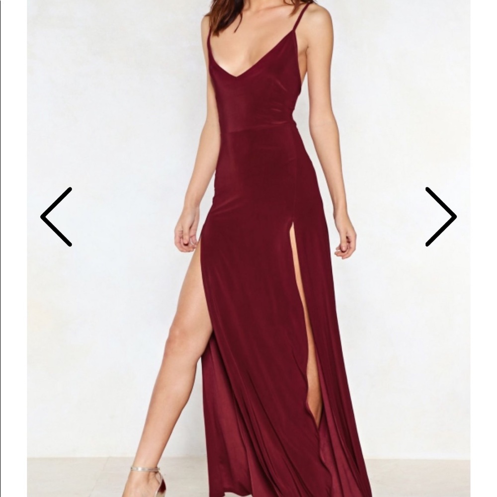 ♥️NASTYGAL DOUBLE SLIT SEXY DRESS♥️